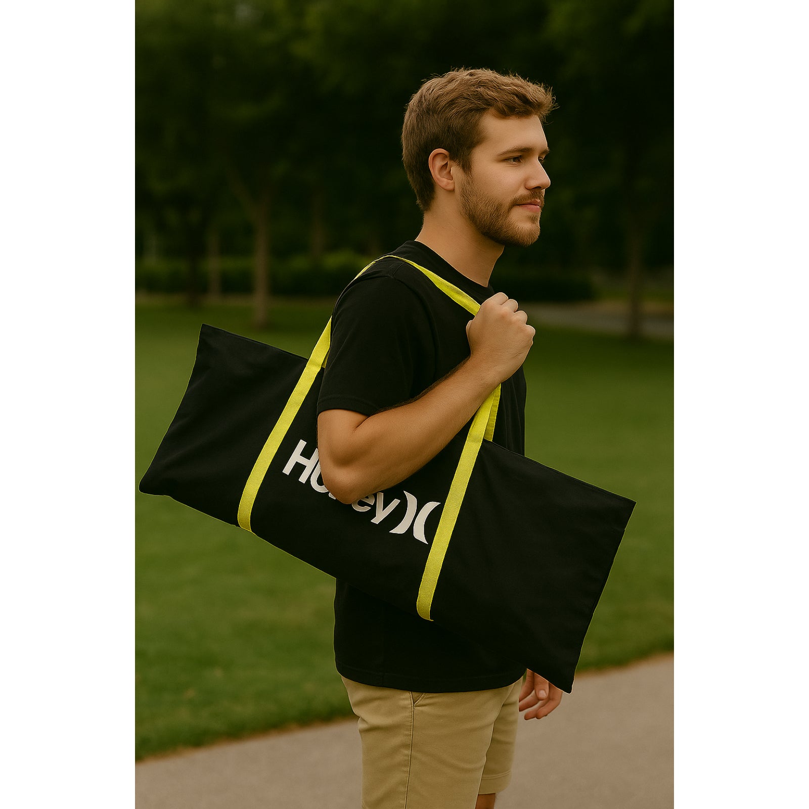 Hurley White & Yellow Pickle Ball & Net Set
