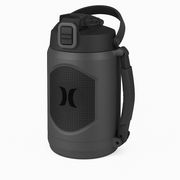 Hurley 1.9L Stainless Steel Water Bottle – Leakproof, 12-Hour Cold, with Handle (Black/Grey)