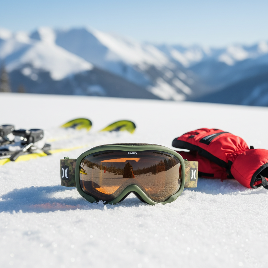 Hurley Youth SOAR Ski Snow Goggles, Green Camo(1701003D and 190101GGMD)