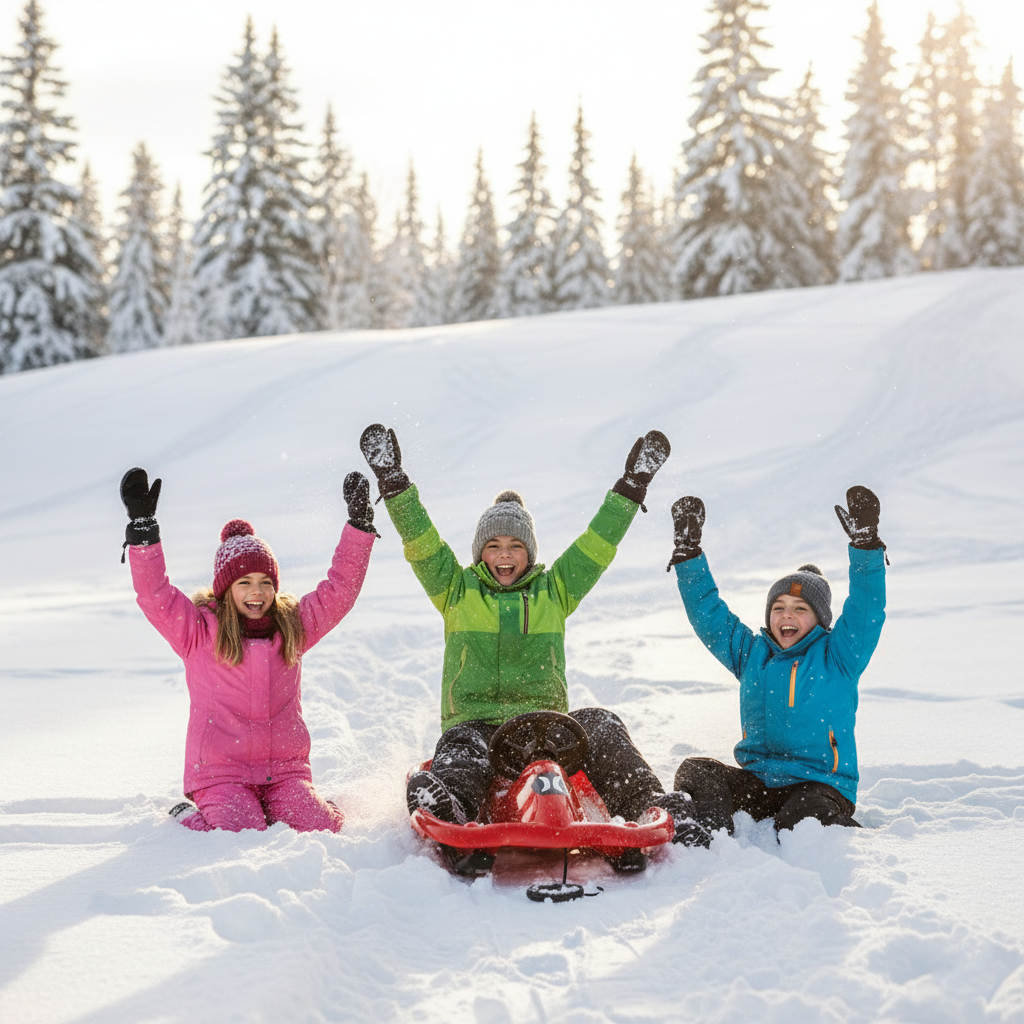 Hurley Kids Steerable Snow Sled - Red(1700011A)