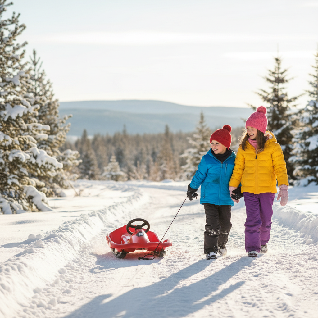 Hurley Kids Steerable Snow Sled - Red(1700011A)