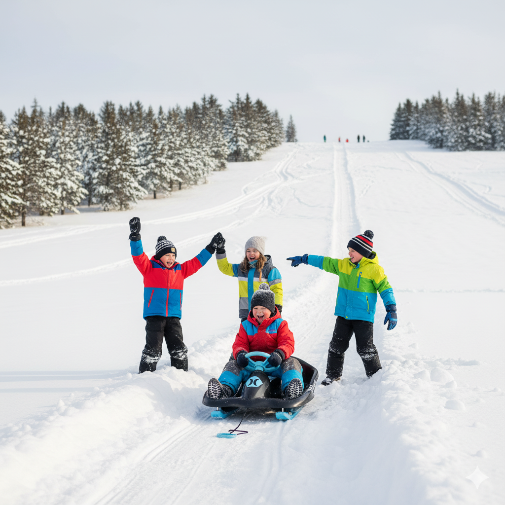 Hurley Kids Steerable Snow Sled - Blue(1700011B)
