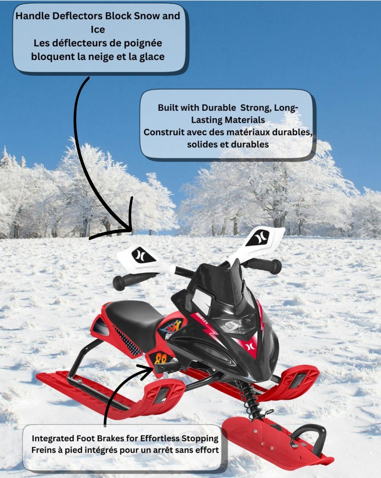 Hurley Xtreme PRO Racer Ride On Snow Sled (BS011)