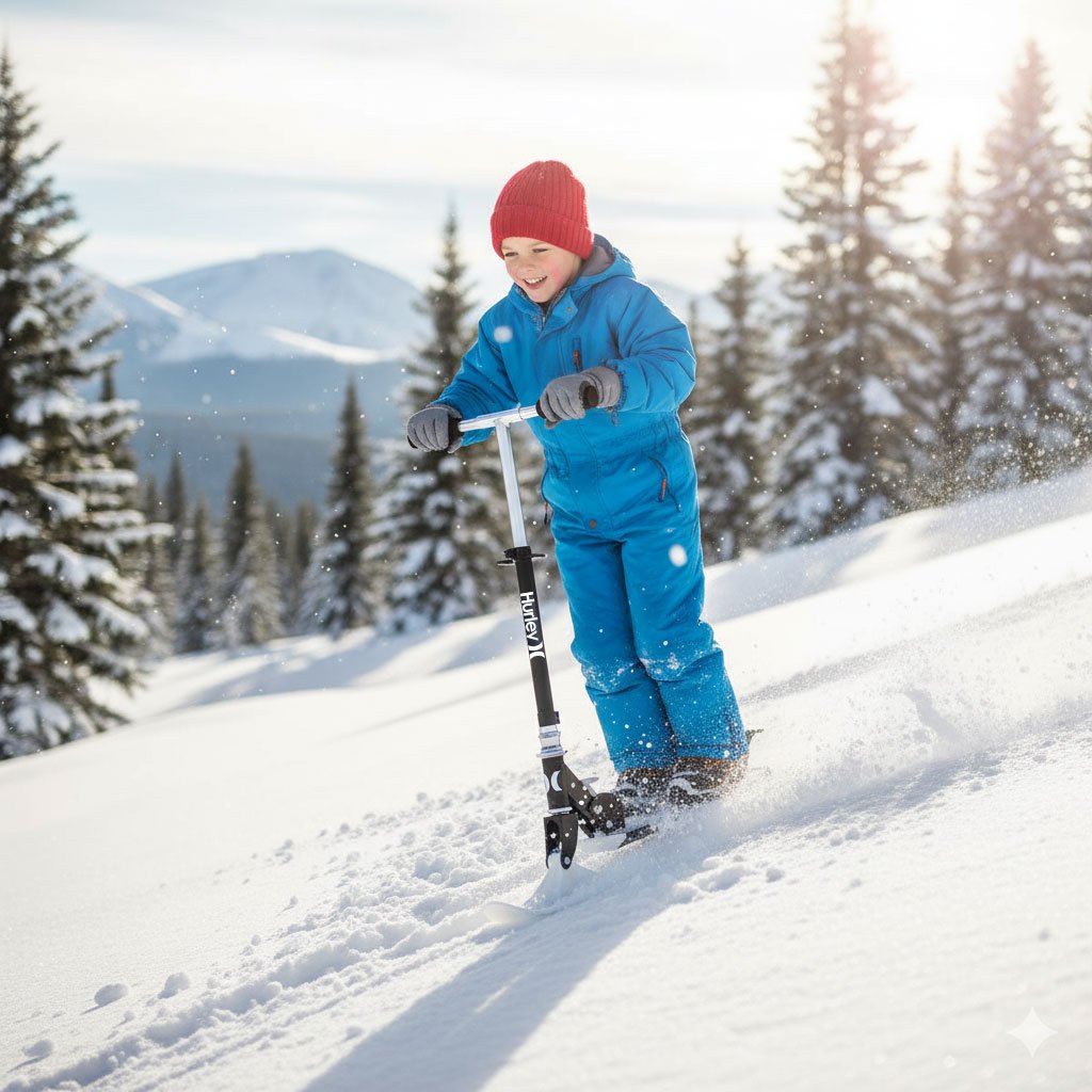 Hurley 2-In-1 Adjustable Snow Or Road Scooter (1700004A)