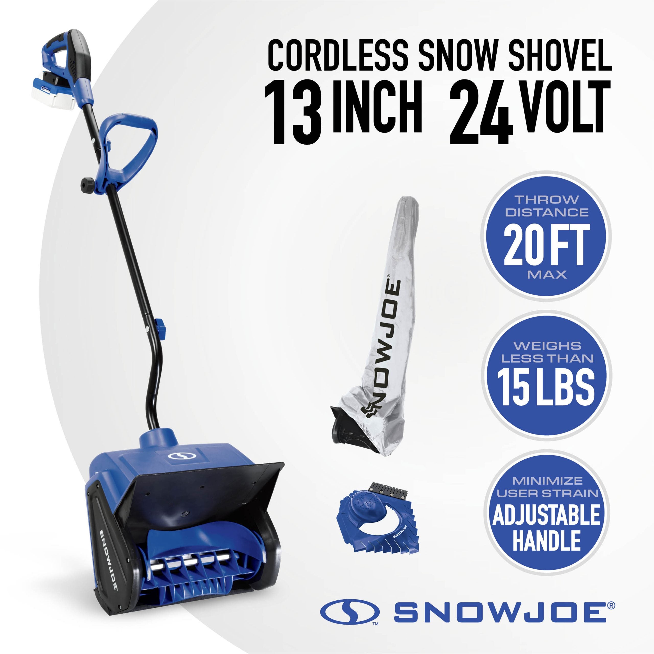 Snow Joe 24V 13-Inch Cordless Snow Shovel Kit | Includes 4.0-Ah Battery & Quick Charger