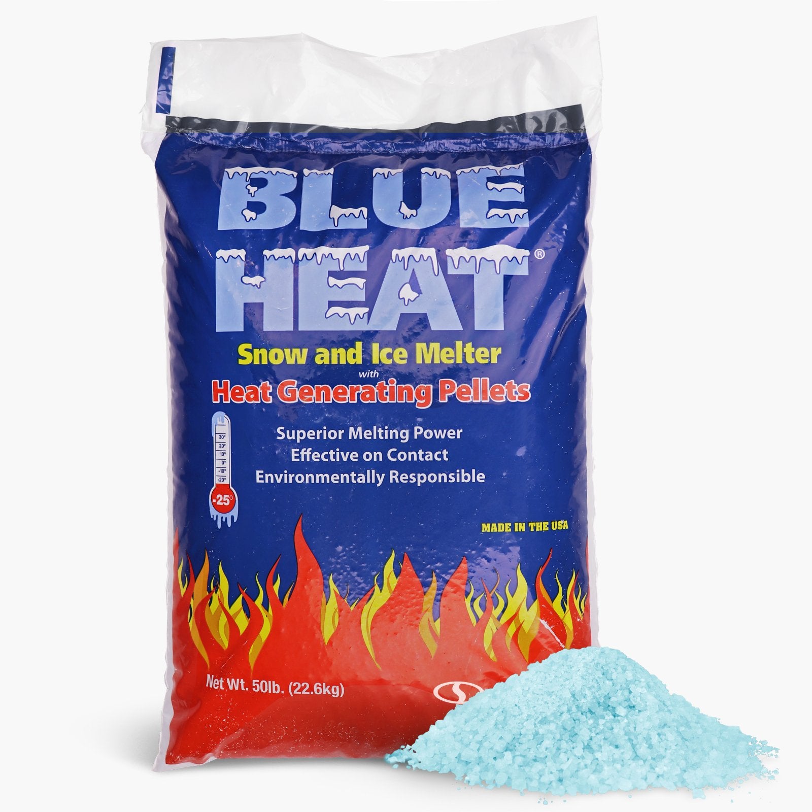 Snow Joe Blue Heat 50lb Ice Melt Pellets – Pet-Friendly Deicer