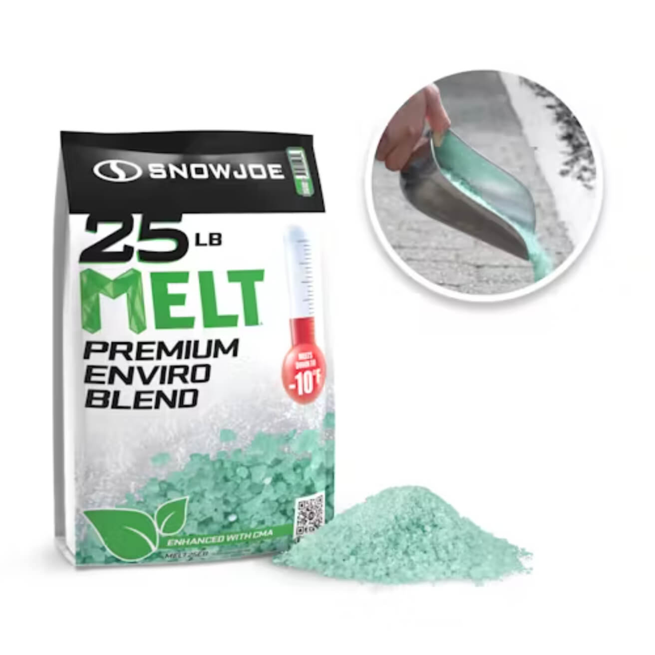 Snow Joe MELT 25 Lb. Resealable Bag Premium Enviro-Blend Ice Melter with CMA, Pet-friendly