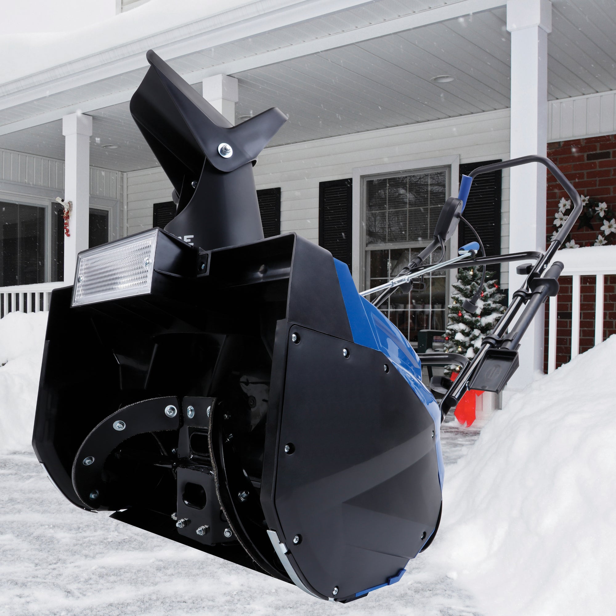 Snow Joe SJ623E Electric Walk-Behind Single-Stage Snow Blower With Headlight | 18-inch | 15-amp