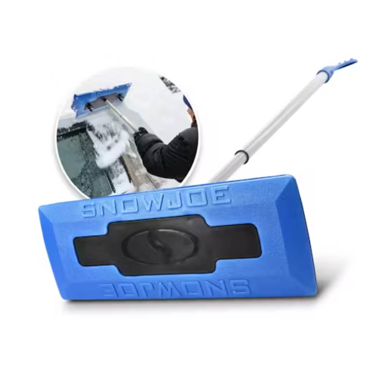 Snow Joe Original Led 4 In 1 Telescoping Snow Broom and Ice Scrapper