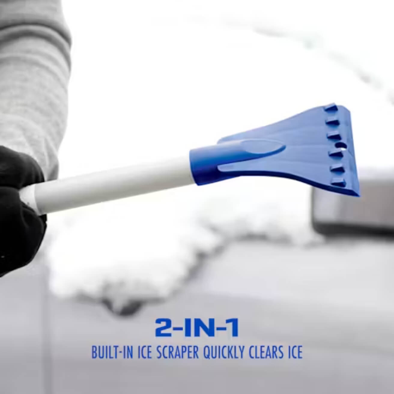 Snow Joe Original Led 4 In 1 Telescoping Snow Broom and Ice Scrapper
