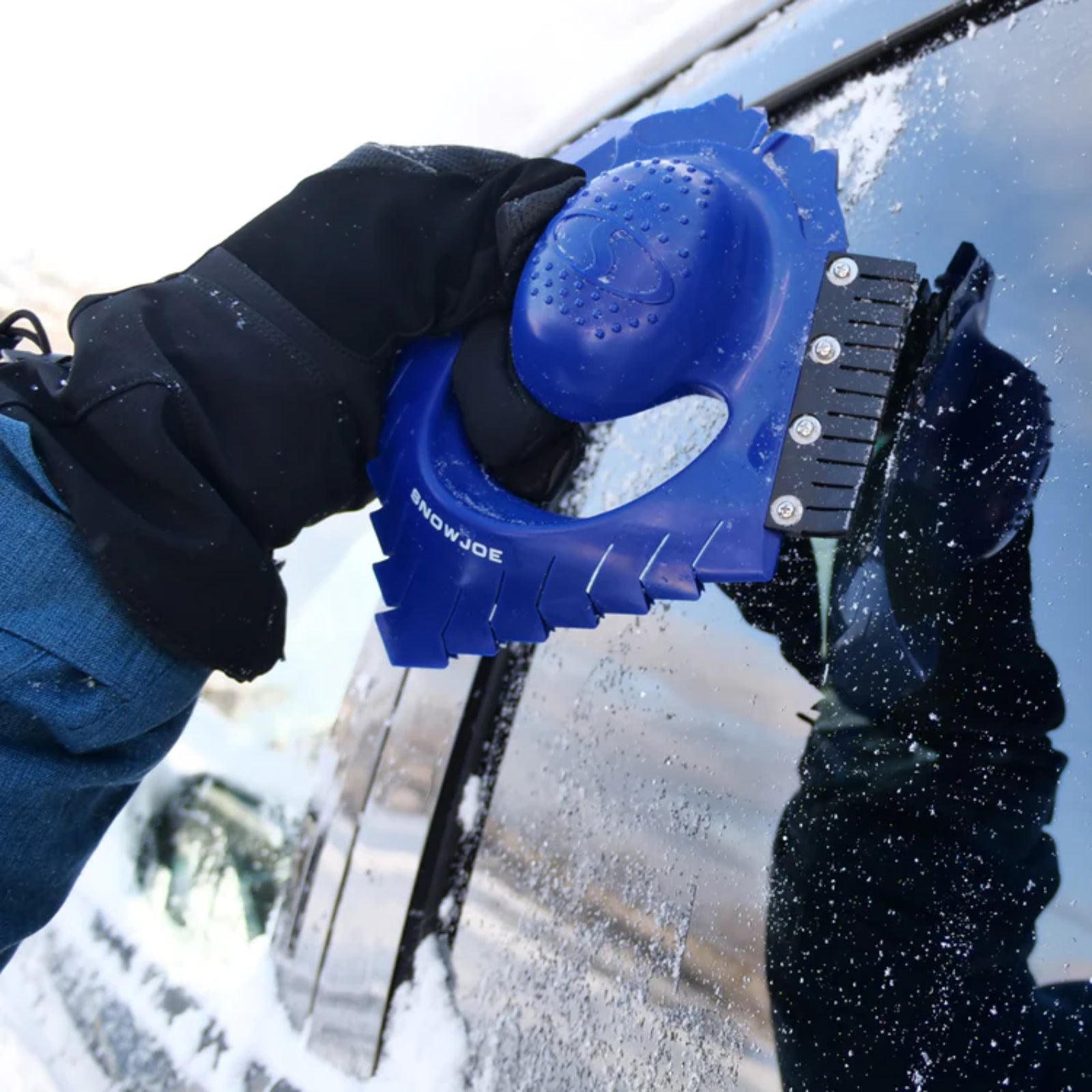 Ice Dozer Windshield Ice & Snow Scraper with Squeegee Brush