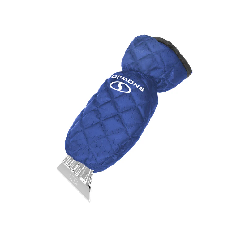 Waterproof Polar Fleece Lined Ice Scraper Mitt – Heavy-Duty, Blue