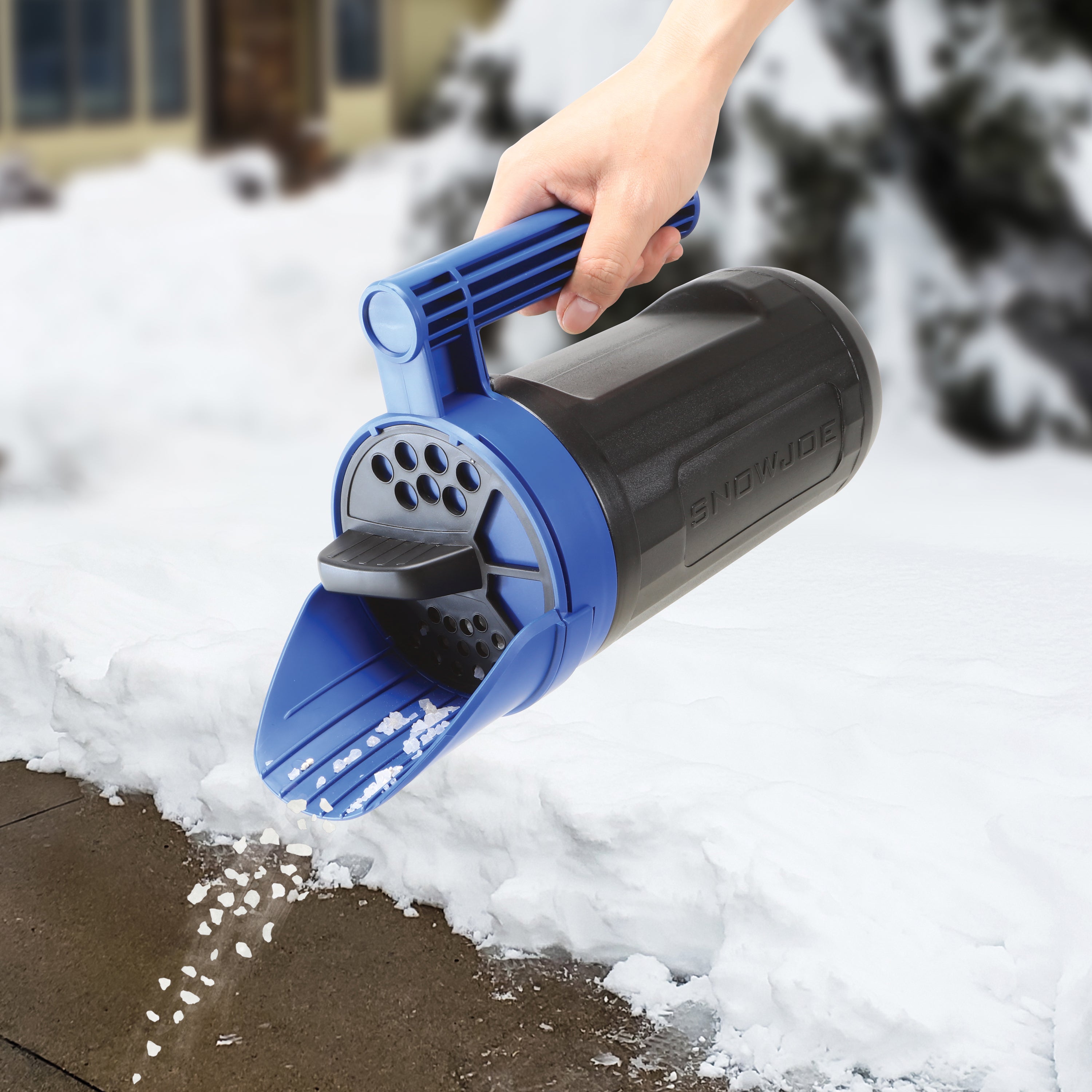 Snow Joe Sun Joe Handheld All-Season Multi-Purpose Spreader, 5 lbs, w/Adjustable Dial Flow Control
