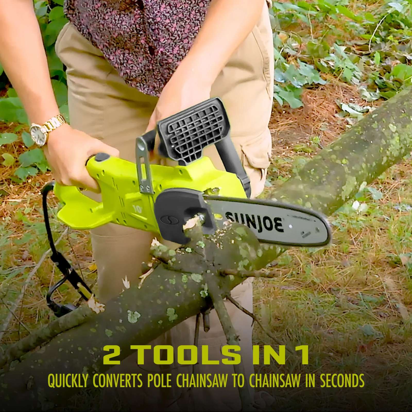 Sun Joe 10" 8-amp Convertible Electric Telescoping Pole Chain Saw