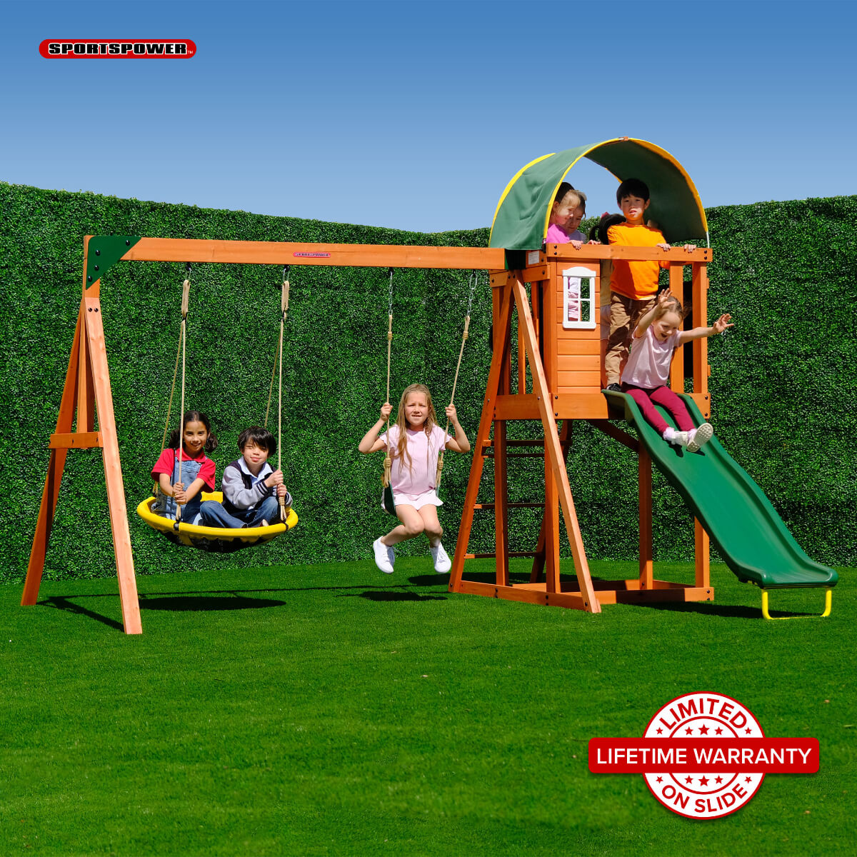 Ultimate Backyard Playset: Slide, Swing & Sandbox