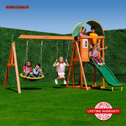 Ultimate Backyard Playset: Slide, Swing & Sandbox
