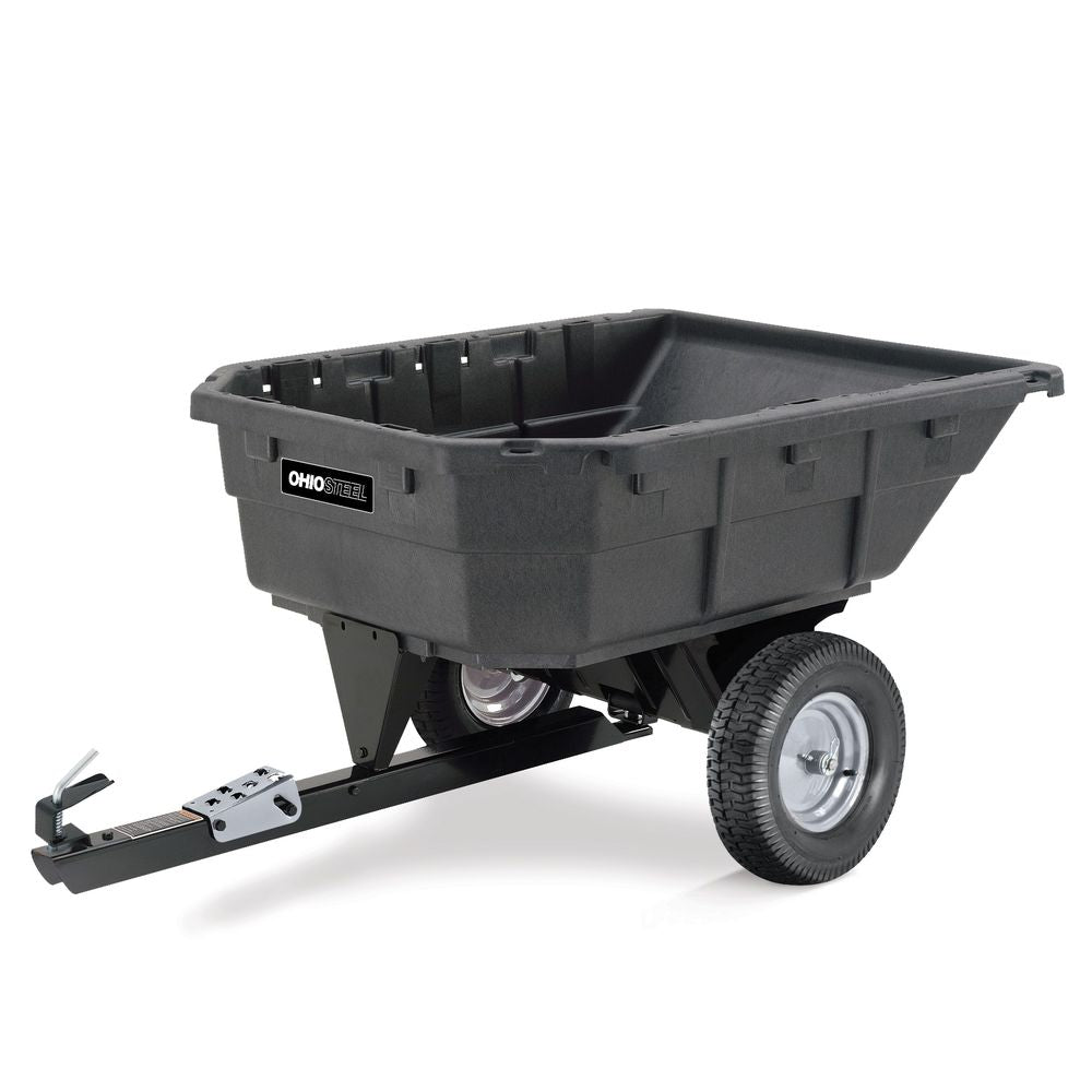 Ohio Steel 15 Cubic Feet Poly Swivel Dump Cart, 1000 lb capacity and 1" axle