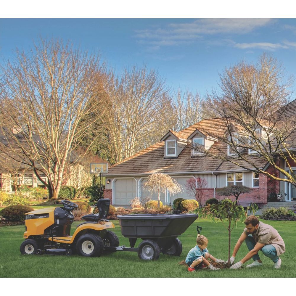 Ohio Steel 15 Cubic Feet Poly Swivel Dump Cart, 1000 lb capacity and 1" axle