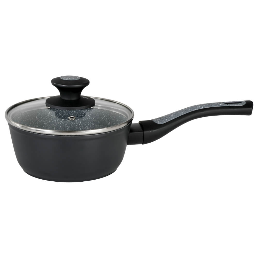 Oster Bastone 10 Piece Aluminum Cookware Set W/ Kitchen Tools, Soft Touch Bakelite Handle