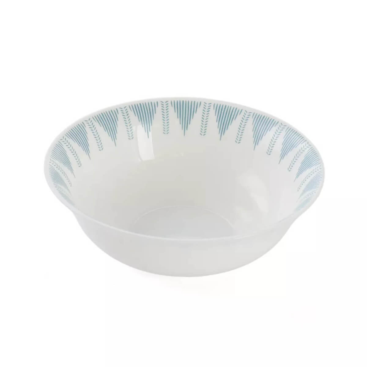 Ultra By Gibson Piper Point 12 Piece Double Bowl Dinnerware Set, Teal, Opal Glass