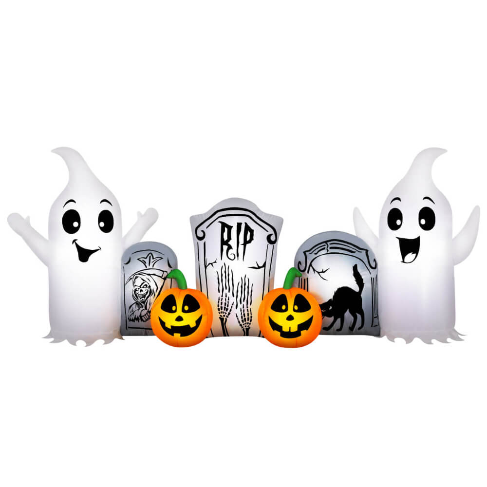 Occasions Halloween 8 Foot Inflatable Ghost And Tombstone Scene