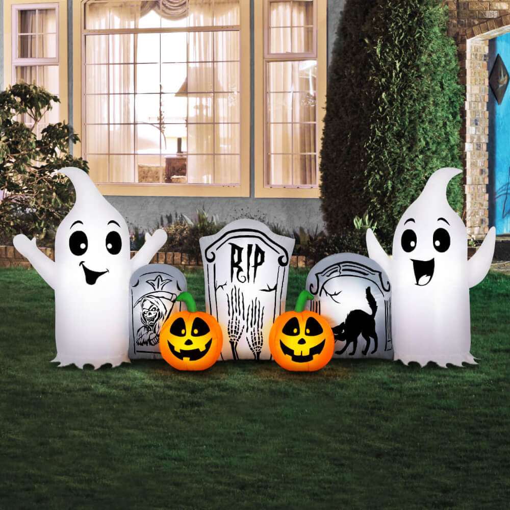 Occasions Halloween 8 Foot Inflatable Ghost And Tombstone Scene