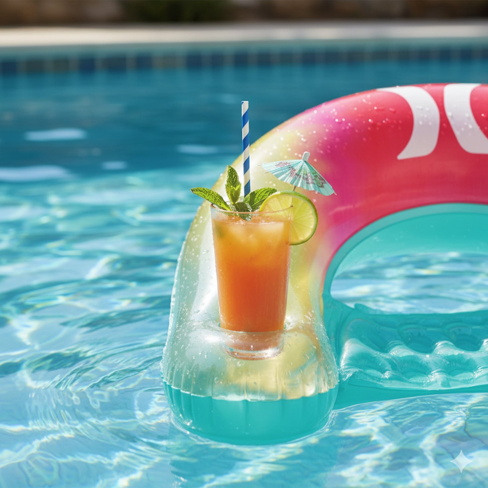 Hurley Inflatable Floating Pool Chair, Red Blast Design