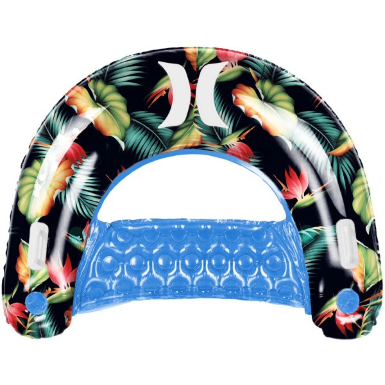 Hurley Inflatable Floating Pool Chair, Dark Tropical Design