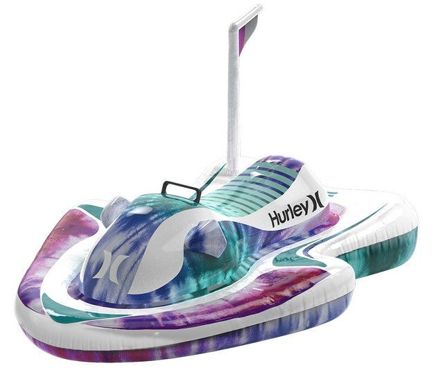 Hurley Wave Runner Water Inflatable Pool Float, Purple