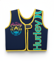 Hurley Neoprene Zip Up Swim Training Vest, Dark Blue