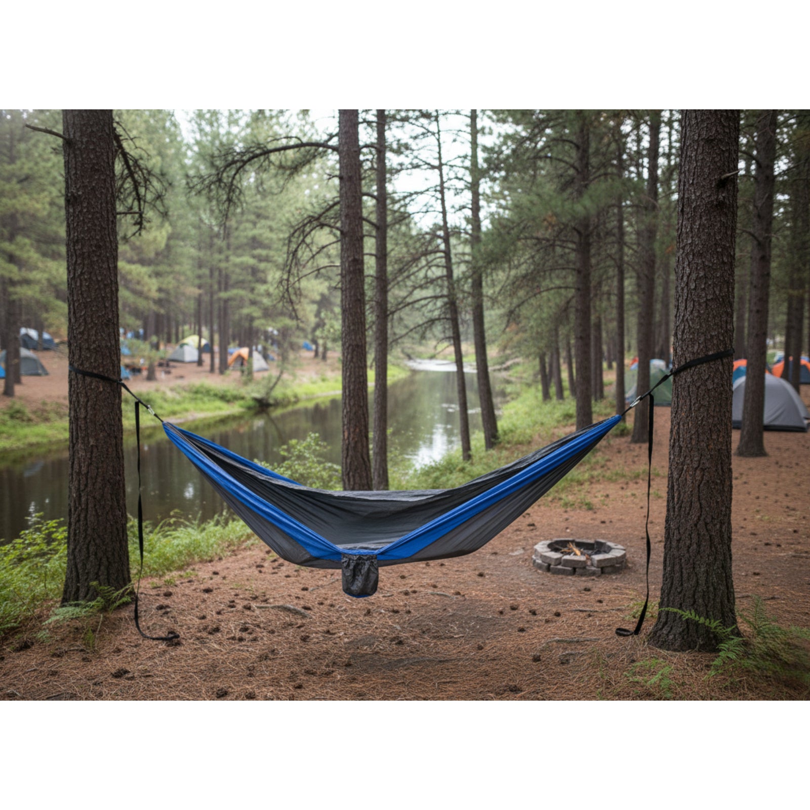 Hurley Uno Hammock 108"x54", Grey/Blue