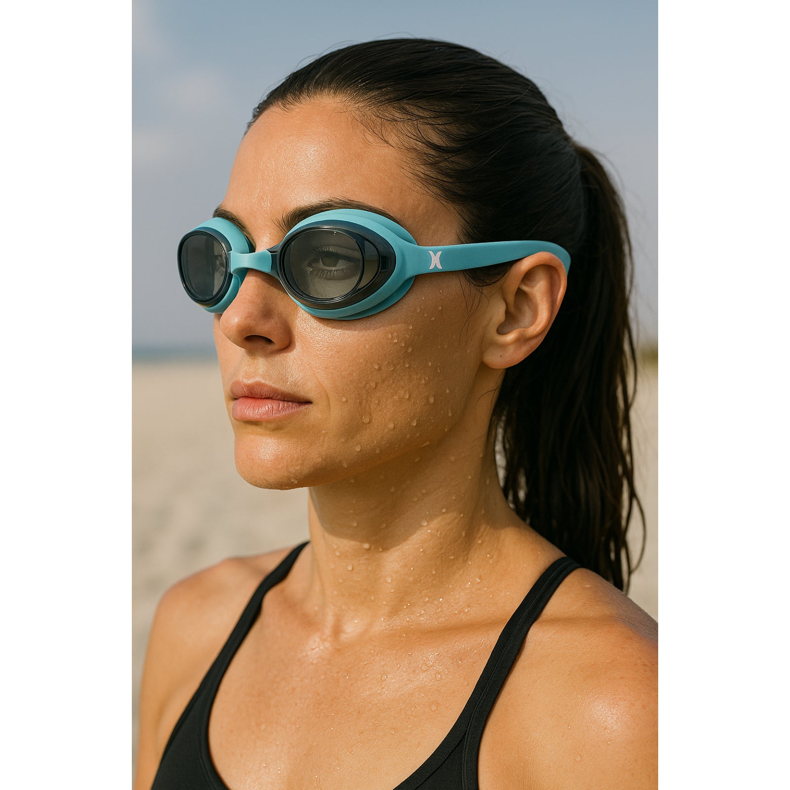 Hurley Youth Solari Blue & Pink Swim Goggles 2 pack Trap Blist