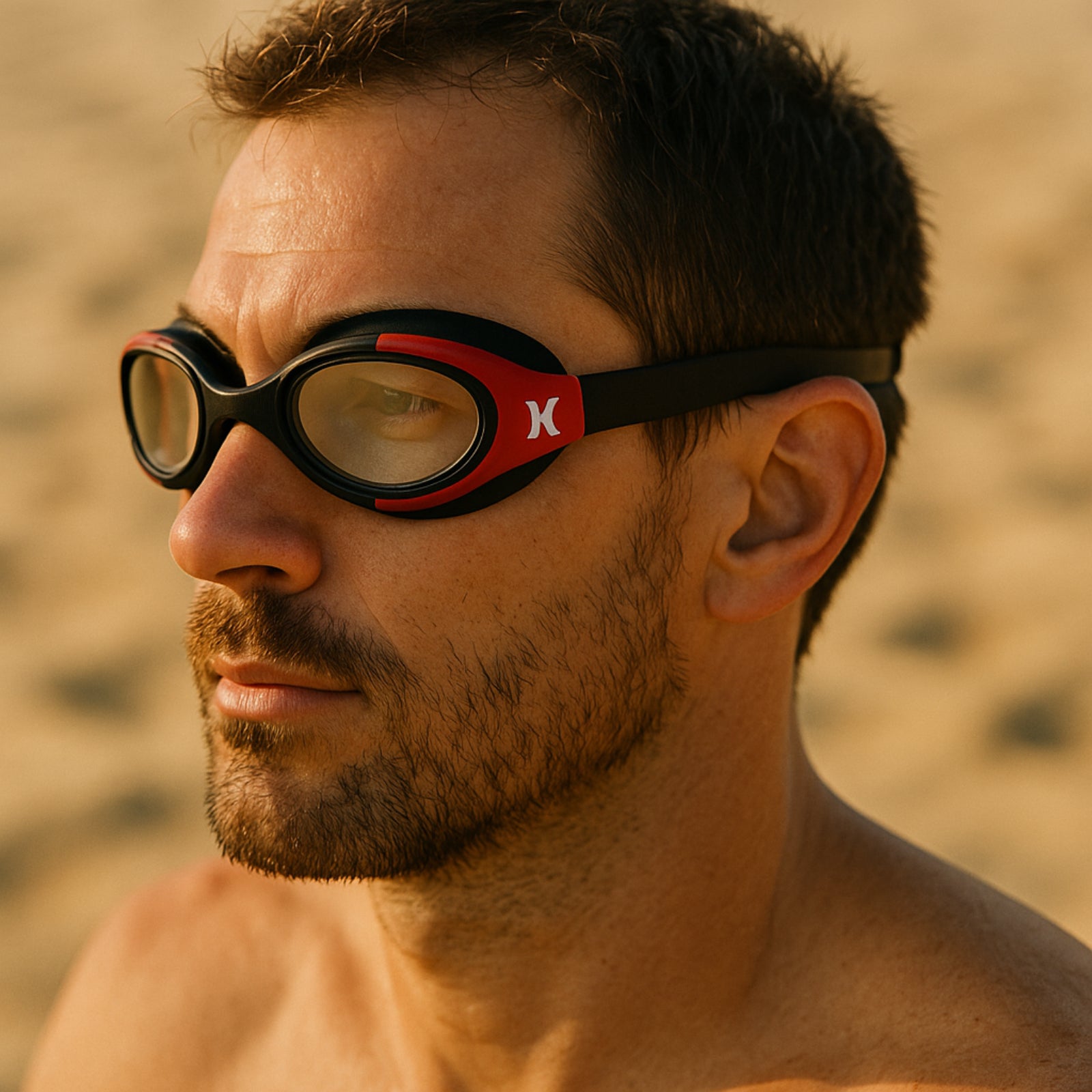 Hurley Youth Solari Red & Blue Swim Goggles 2 pack Trap Blist