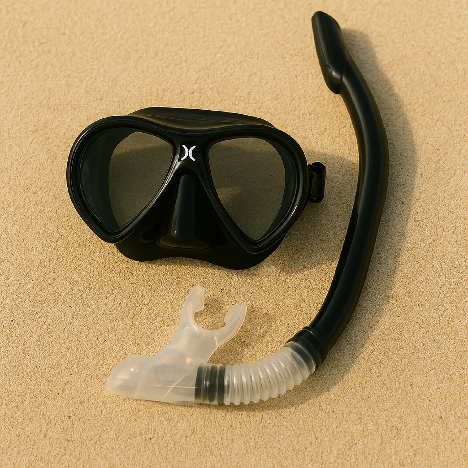 Hurley Adult Black Snorkel Set