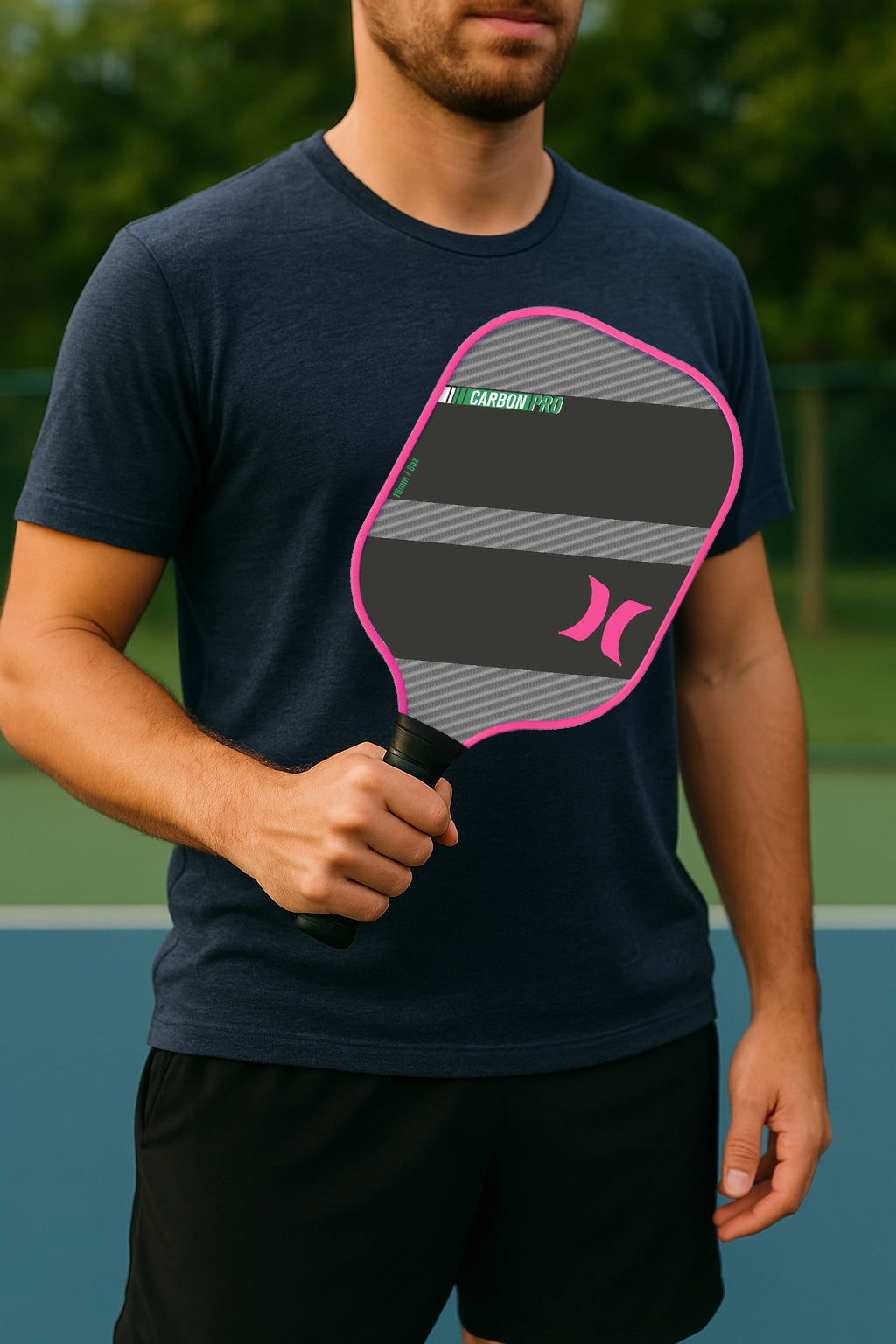 Hurley Pink Fiberglass Pickle Ball Paddle