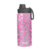 Hurley Pink Cheeta 16Oz Chug Cap Ss. Sports Bottle