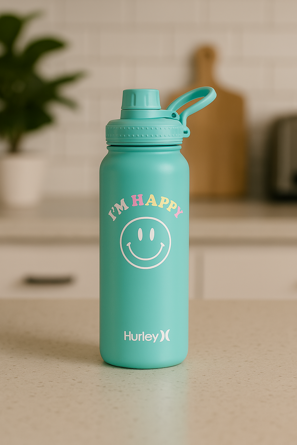 Hurley Mint Be Happy 32 Oz Ss Bottle With Chug Cap
