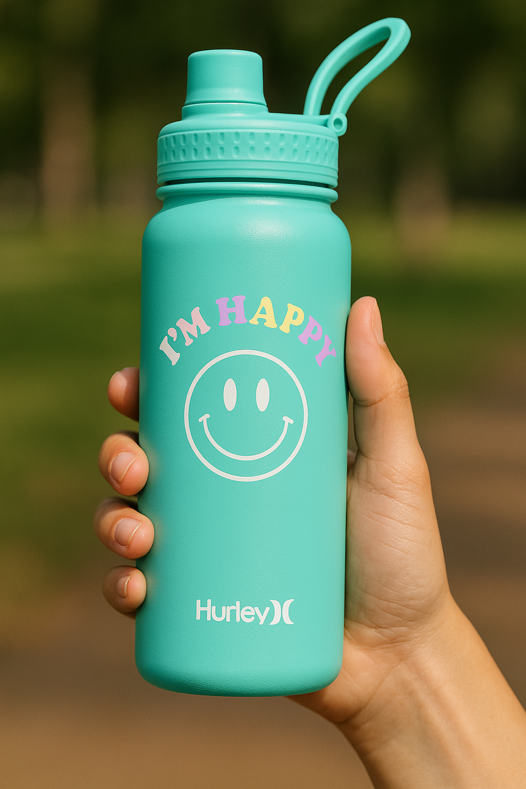 Hurley Mint Be Happy 32 Oz Ss Bottle With Chug Cap