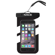 Hurley Water Proof Smart Phone Pouch White and Black Printed