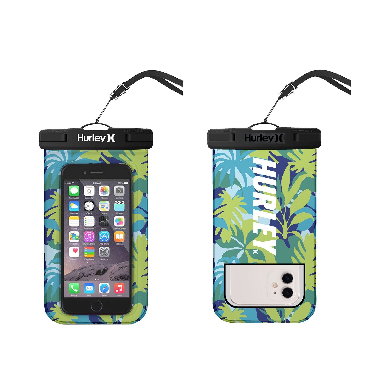 Hurley Water Proof Smart Phone Pouch Palm Tree Design