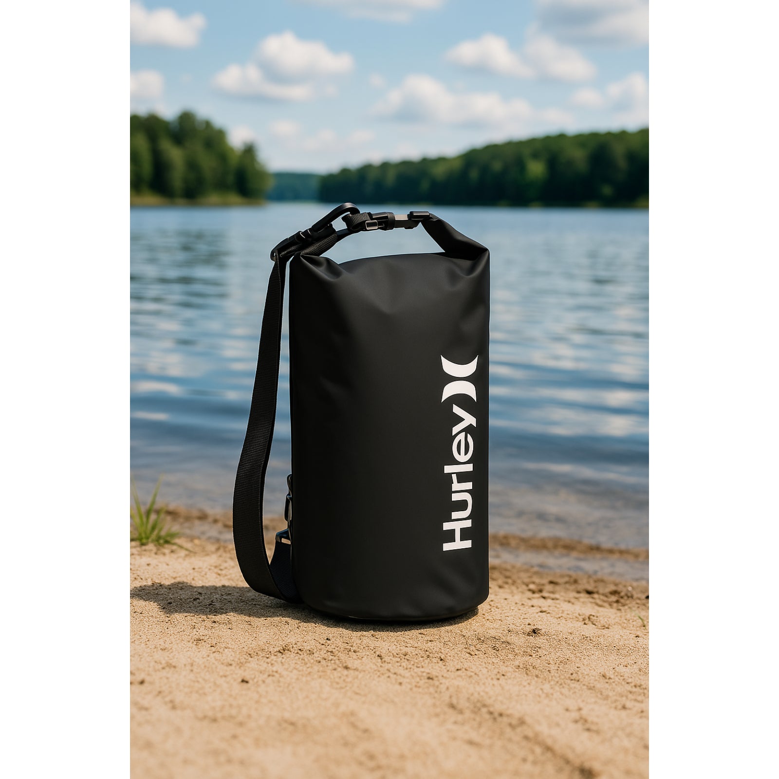 Hurley 5L Waterproof Solid Black Dry Bag