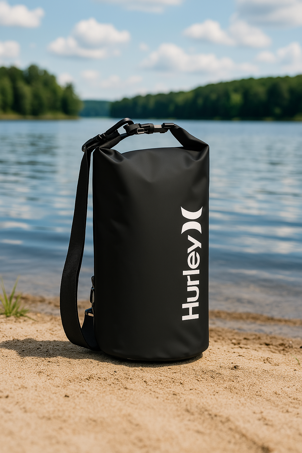 Hurley 30L Waterproof Solid Black Dry Bag