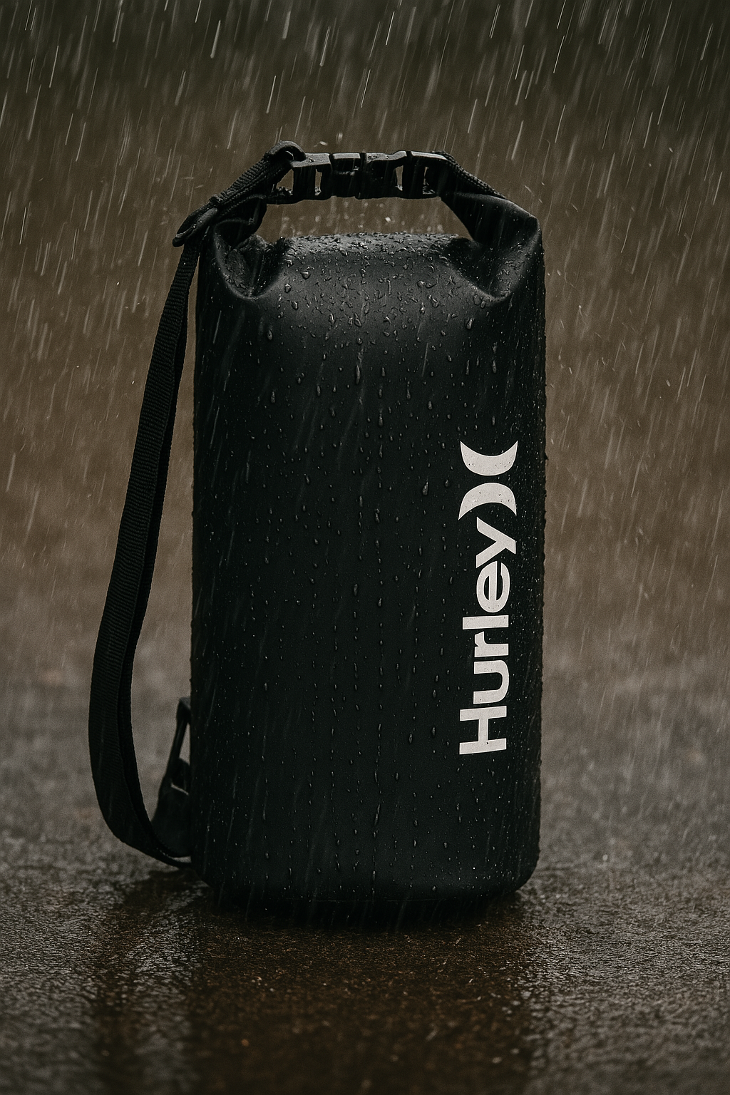 Hurley 30L Waterproof Solid Black Dry Bag
