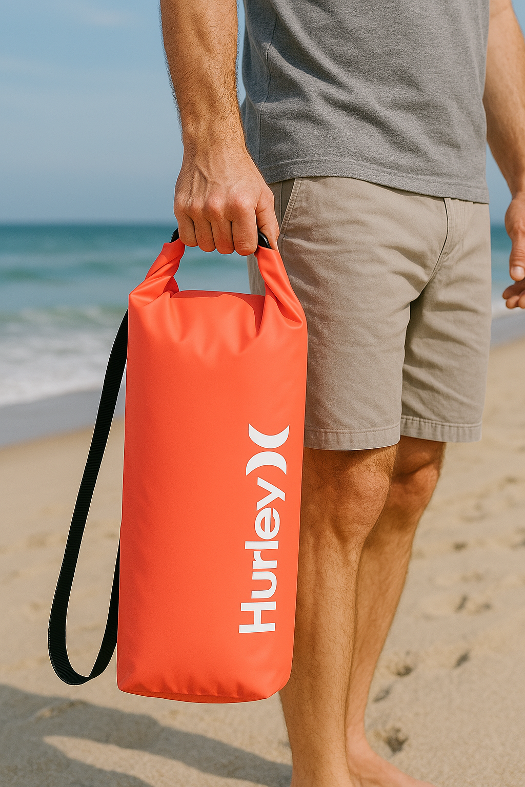 Hurley 30L Waterproof Solid Neon Pink Dry Bag