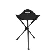 Hurley Foldable Black Tri-Leg Stool With Travel Bag