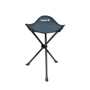 Hurley Foldable Grey and Black Design Tri-Leg Stool With Travel Bag