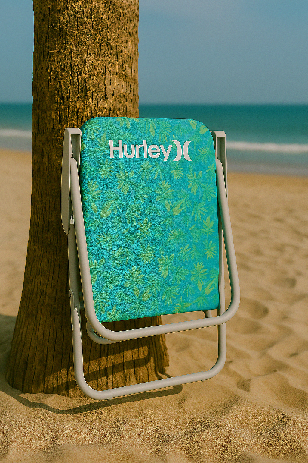 Hurley Single Position Teal Blue design Beach Chair
