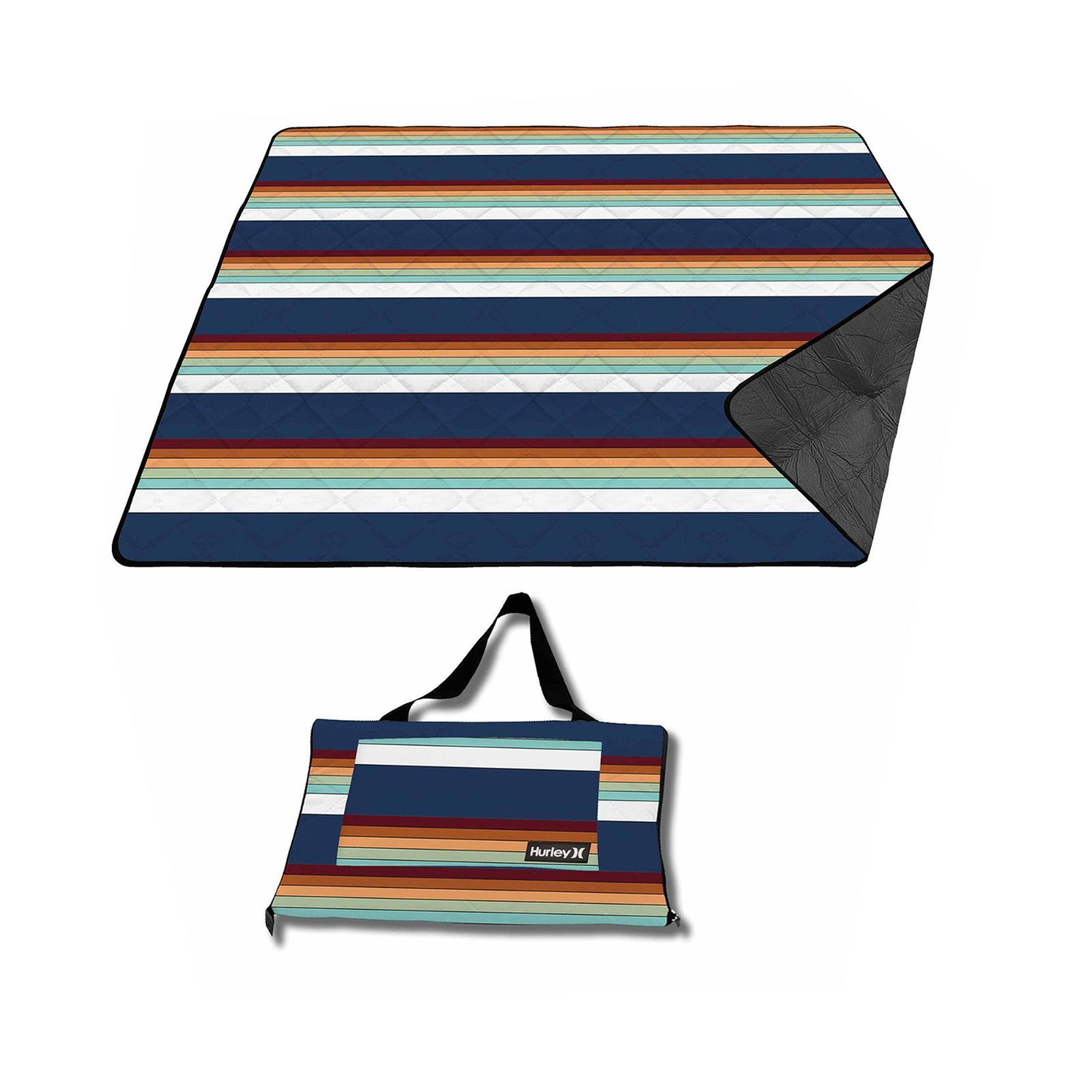 Hurley Blue Stripe Design 60X70' Packable Camping Mat