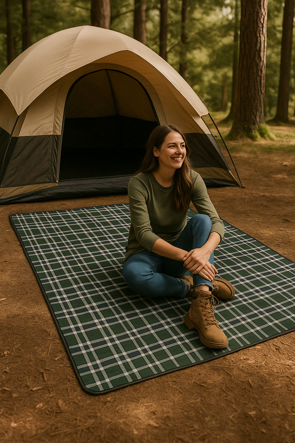 Hurley Olive Combo Design 50X60" Acrylic Camp Blanket