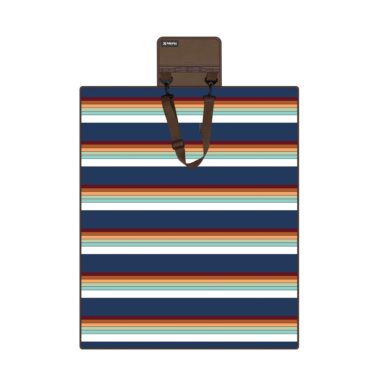 Hurley Blue Stripe 50X60" Acrylic Camp Blanket